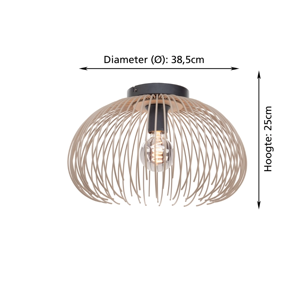 Design ceiling lamp Alhabia Ø 38.5cm sand brown Stars of Light 9008606353071
