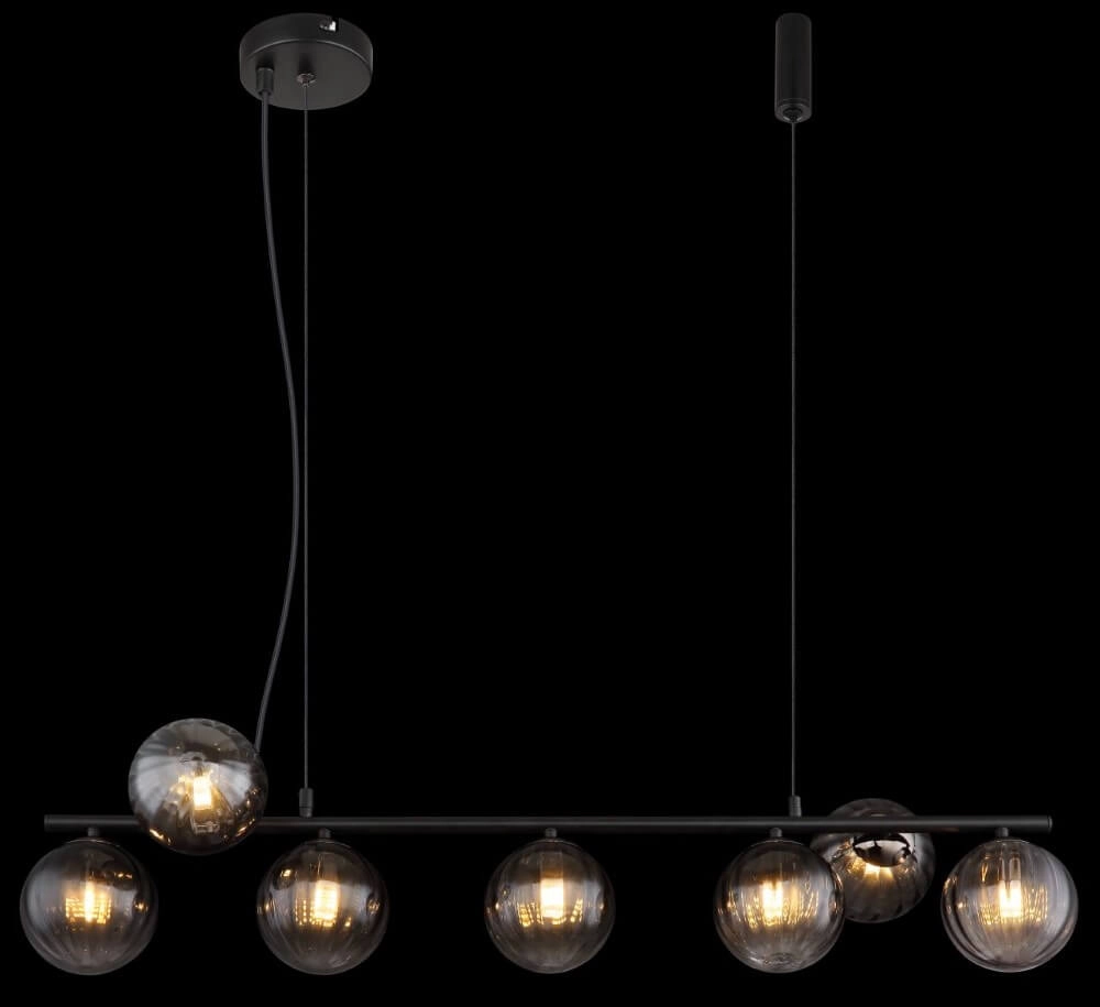 7-light pendant lamp Dallerta smoke glass Globo 9007371452576