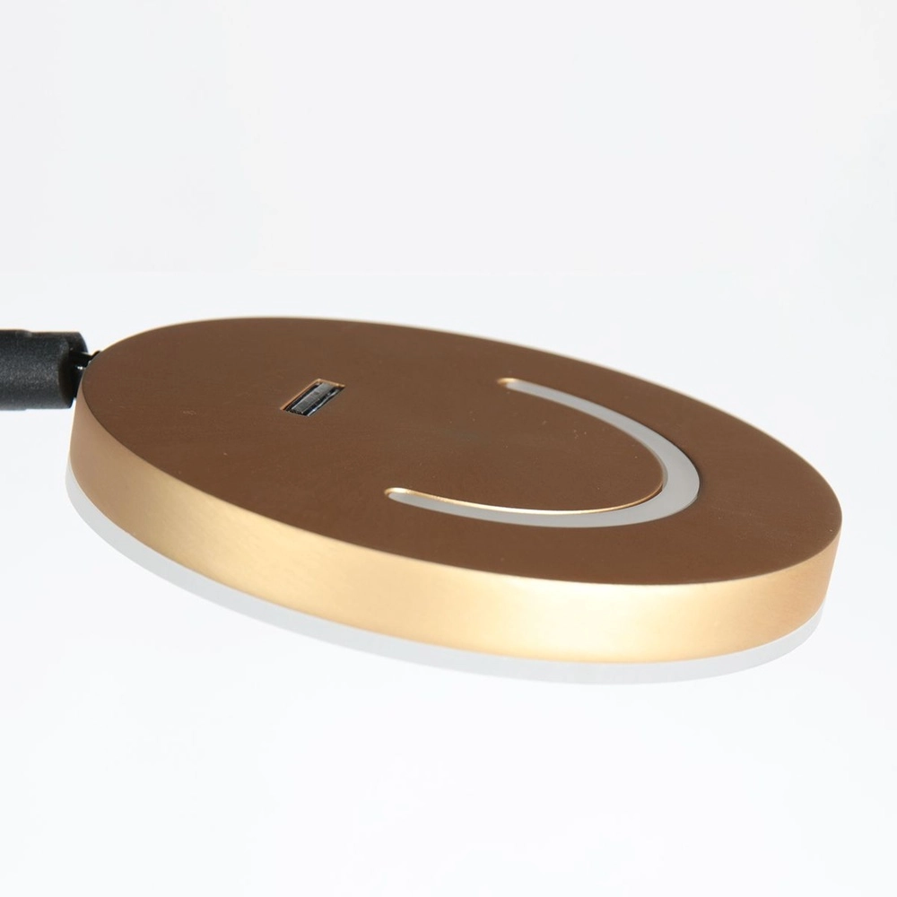 Design reading lamp Soleil black with gold cap Steinhauer 8712746177381