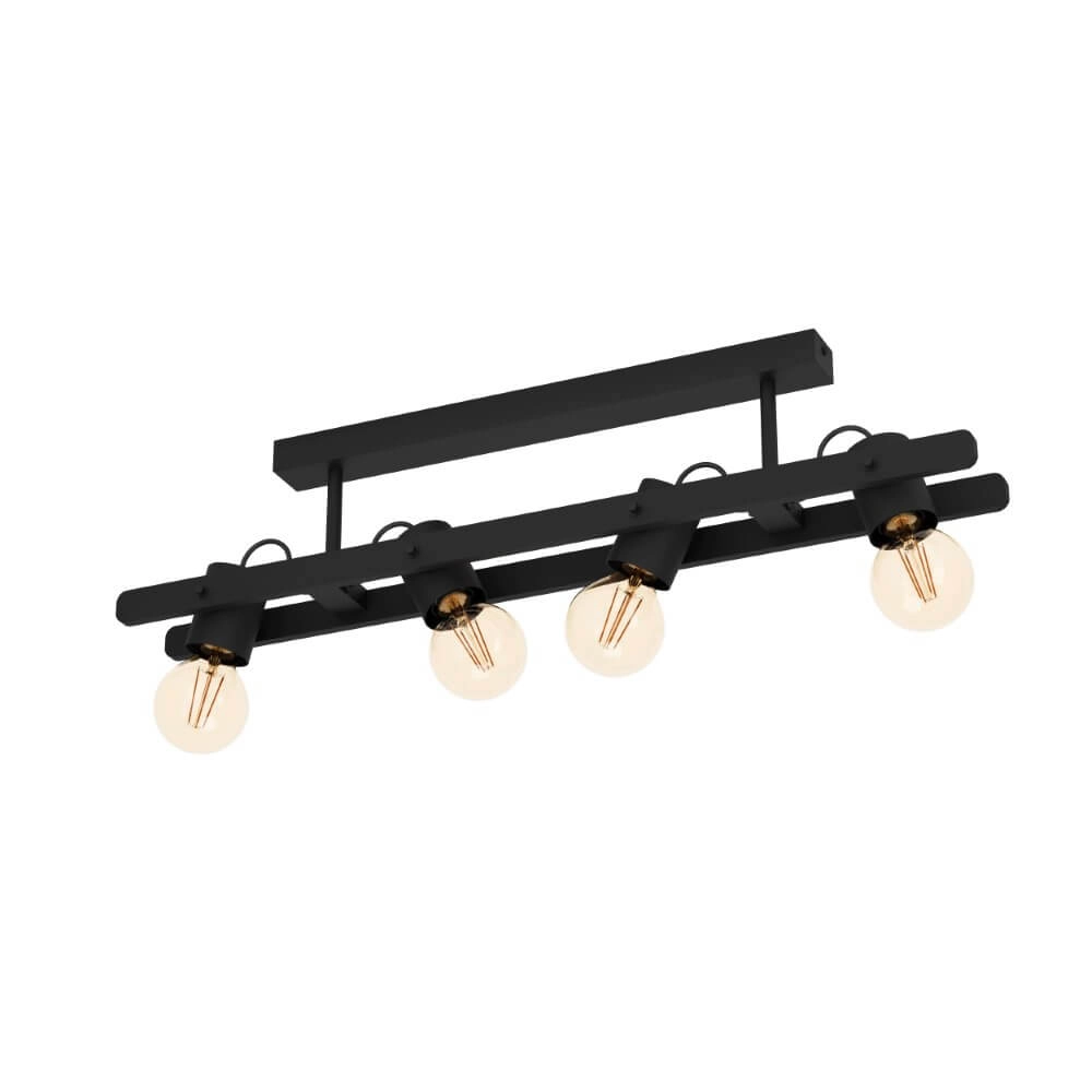4-light ceiling lamp Plimsoll black
