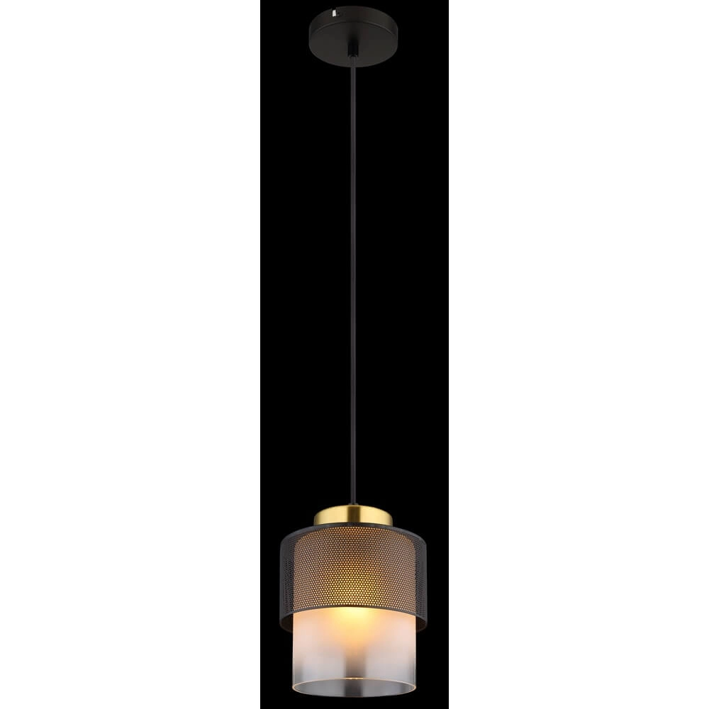 Pendant lamp Olga 1-light black with mesh Globo 9007371452484