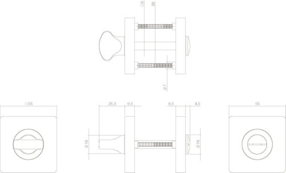Toilet closure Tira Square Black Intersteel 8714186408742