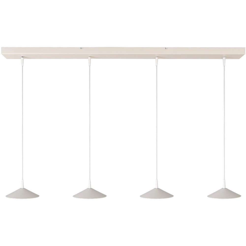 4-light pendant lamp Ceppo white Ø 18cm
