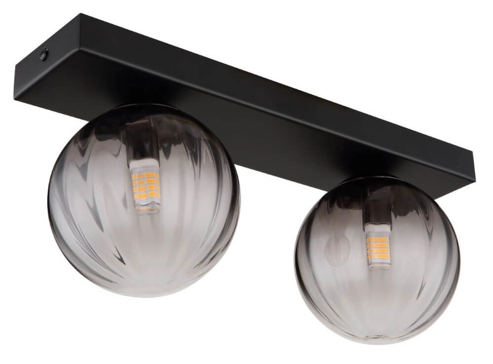 2-light ceiling lamp Dallerta smoke glass Globo 9007371449576