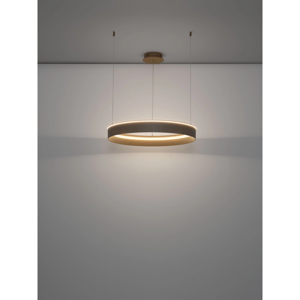 Modern pendant lamp Olivia sand brown Ø 78cm Lyora 5212017494191