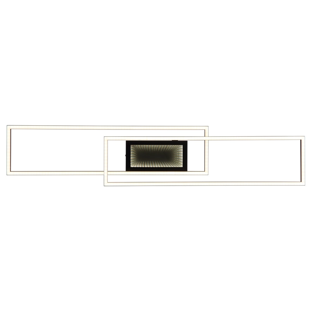 Modern ceiling lamp Saunders black rectangle Globo 9007371478354