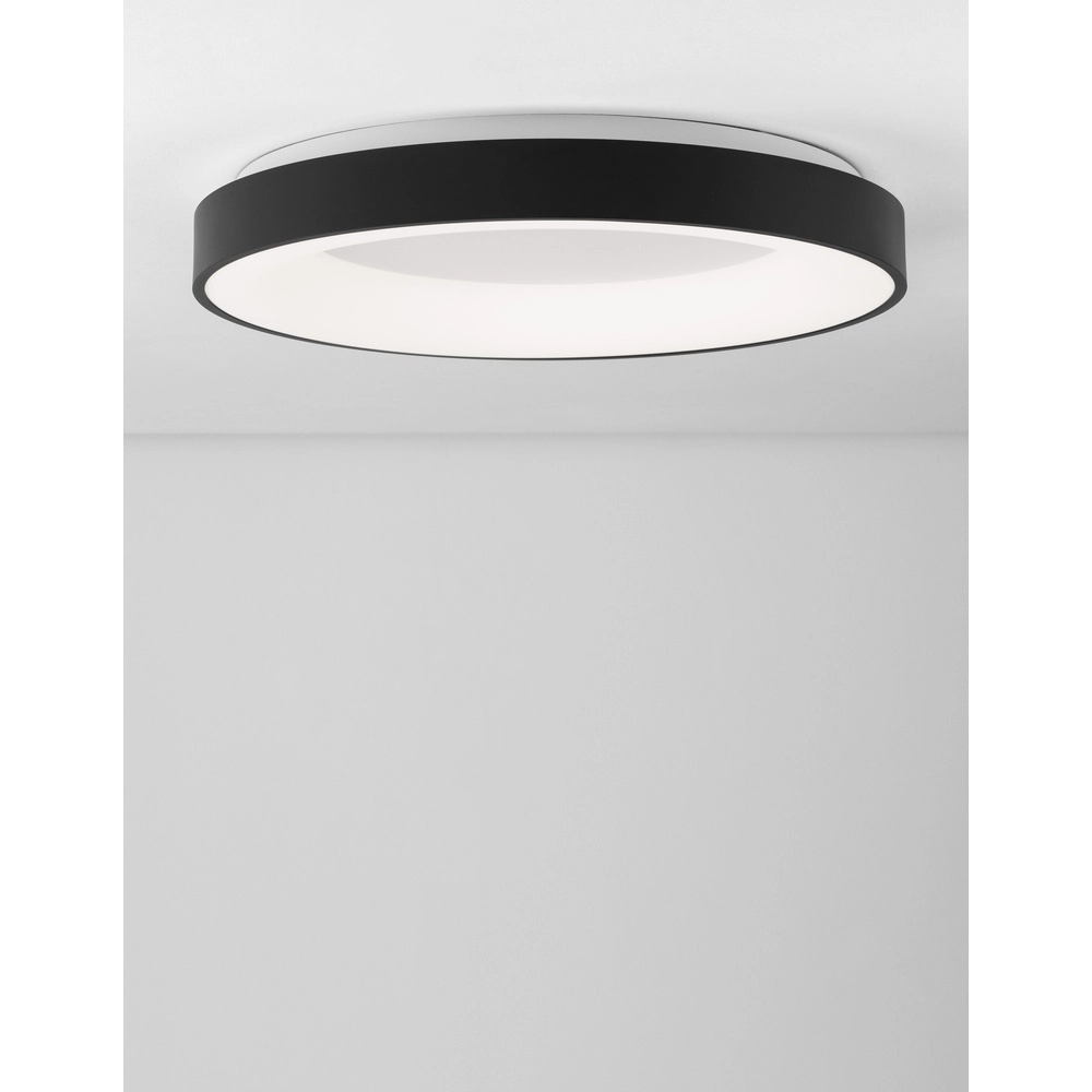 Ceiling lamp Rando Thin black Ø 60cm
