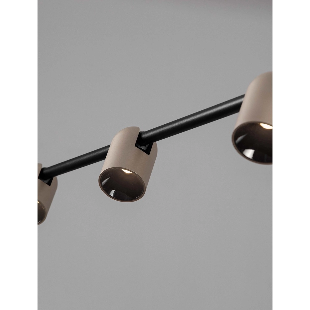 Pendant lamp Sirmos black with mocha brown Lyora 5212017461889