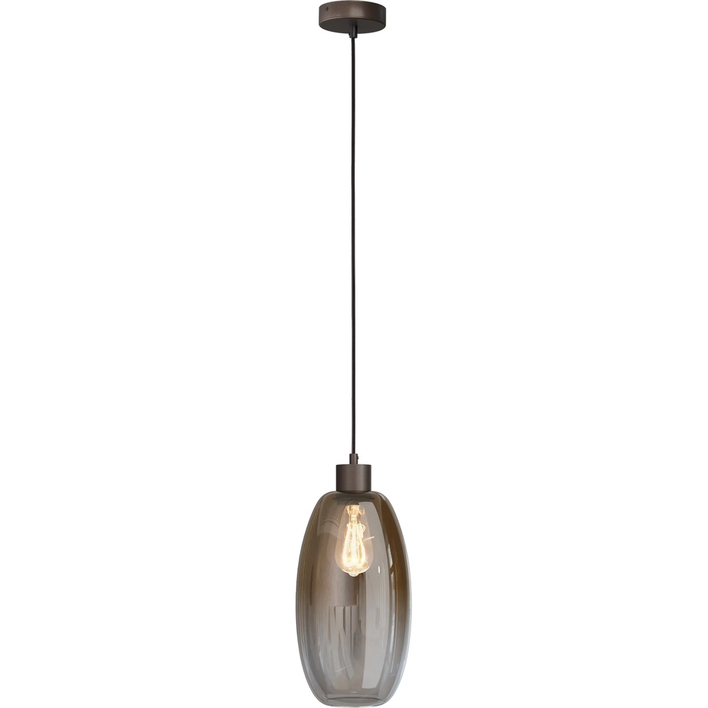 Glass pendant lamp Olive Ø 18.5cm - cocoa