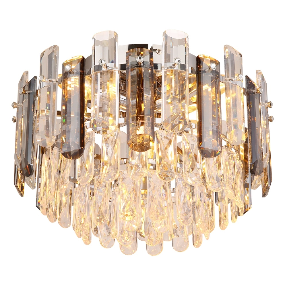 Ceiling lamp Orgina chrome with crystal Ø 39cm