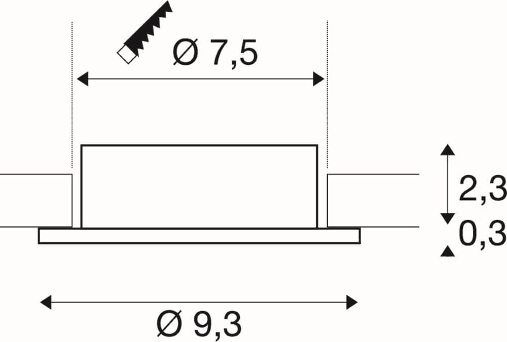 Mounting ring New Tria 75 Round Rose - without fitting SLV 4024163276450