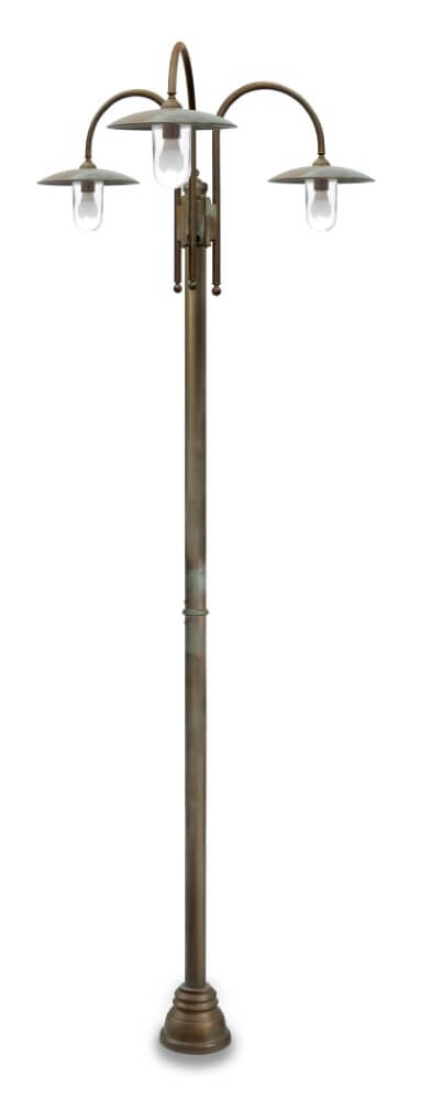 Floor lamp Transimeno XL - aged brass 3-lights