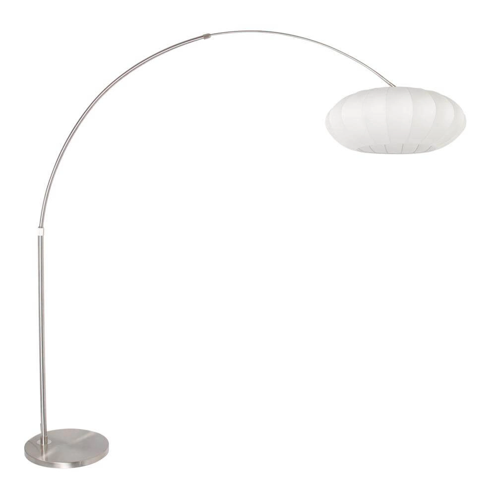 Arc lamp Sparkled Light metal with white shade
