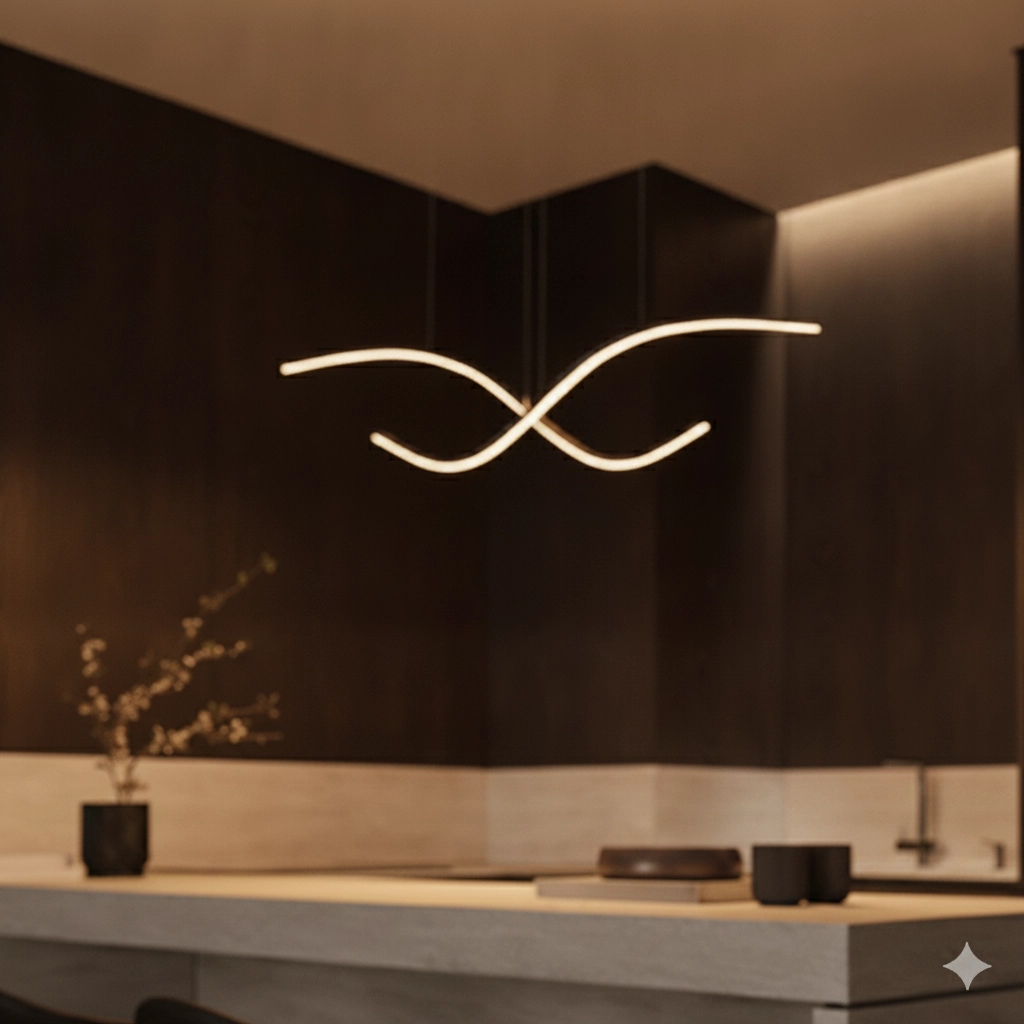 Hanging lamp curl Brio black