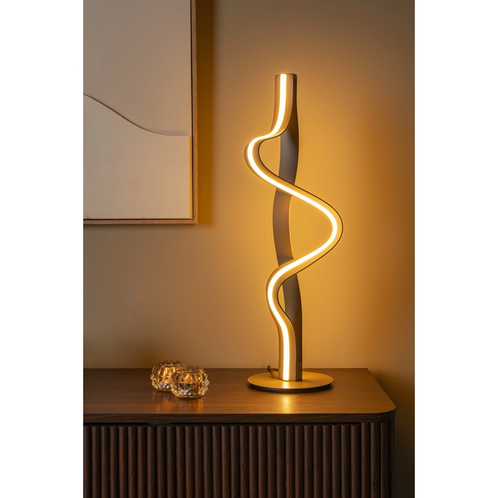 Table lamp Lambada Curl of champagne Premium by Lucide 5411212520920