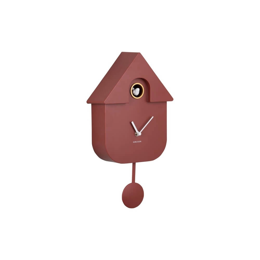 Wall Clock Modern Cuckoo ochre red Karlsson 8714302730856