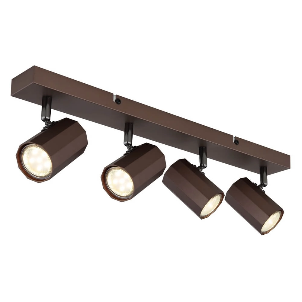 Bronze ceiling lamp James 4-light