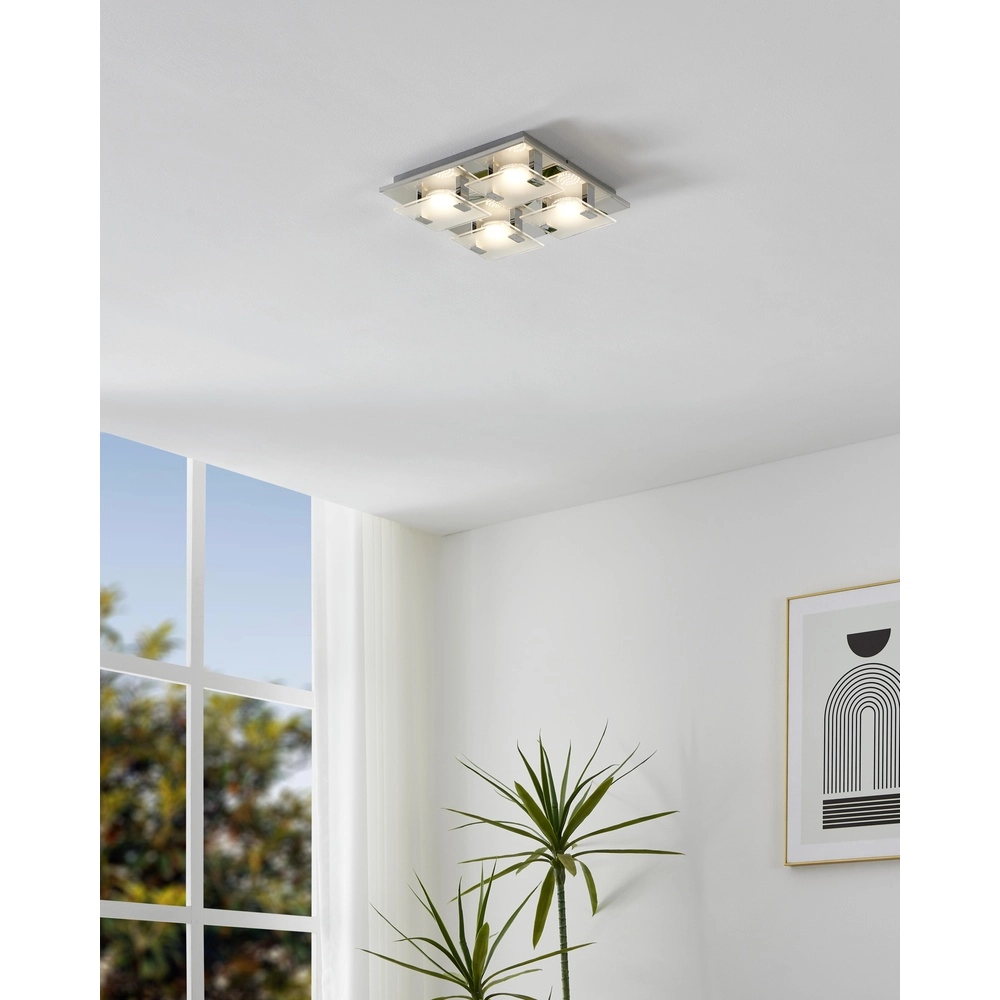 Modern ceiling lamp Vicaro 4-light chrome Eglo 9002759933142