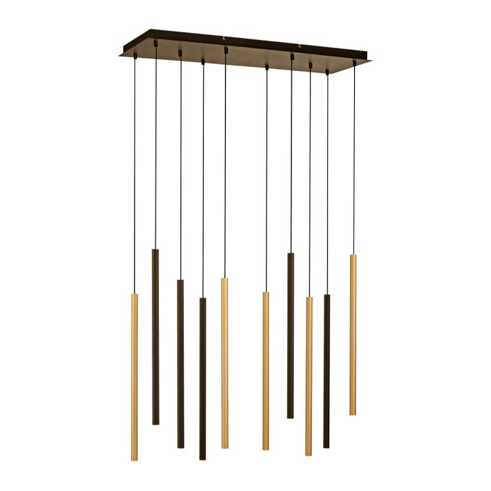 Unique pendant lamp Flute 10-light Paul Neuhaus 4012248374788