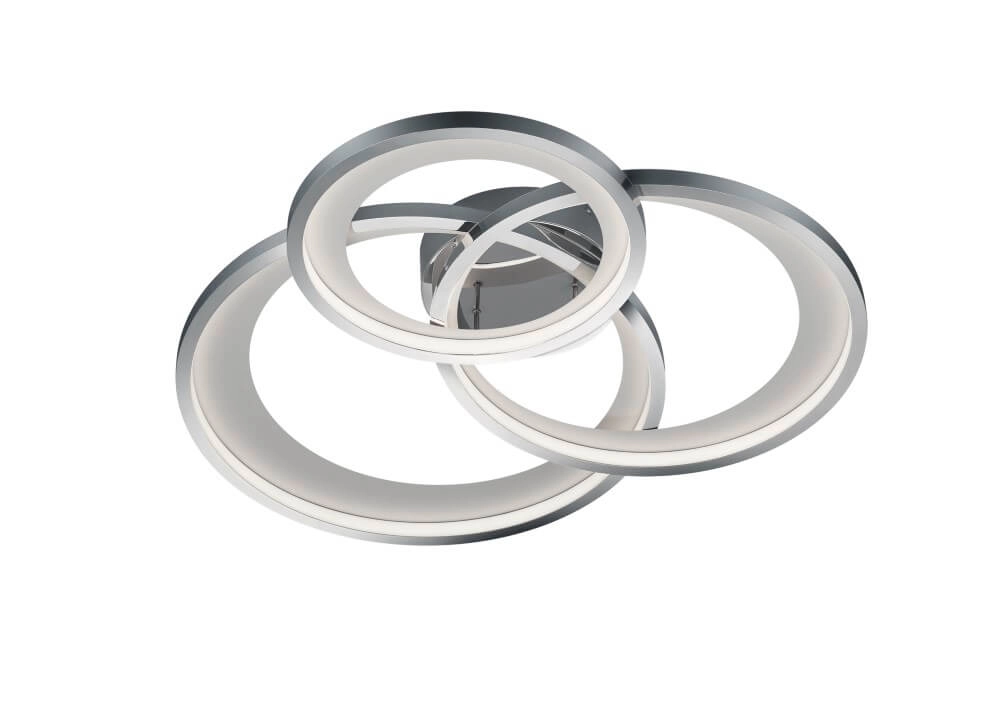 Ceiling light Granada 3-ring chrome