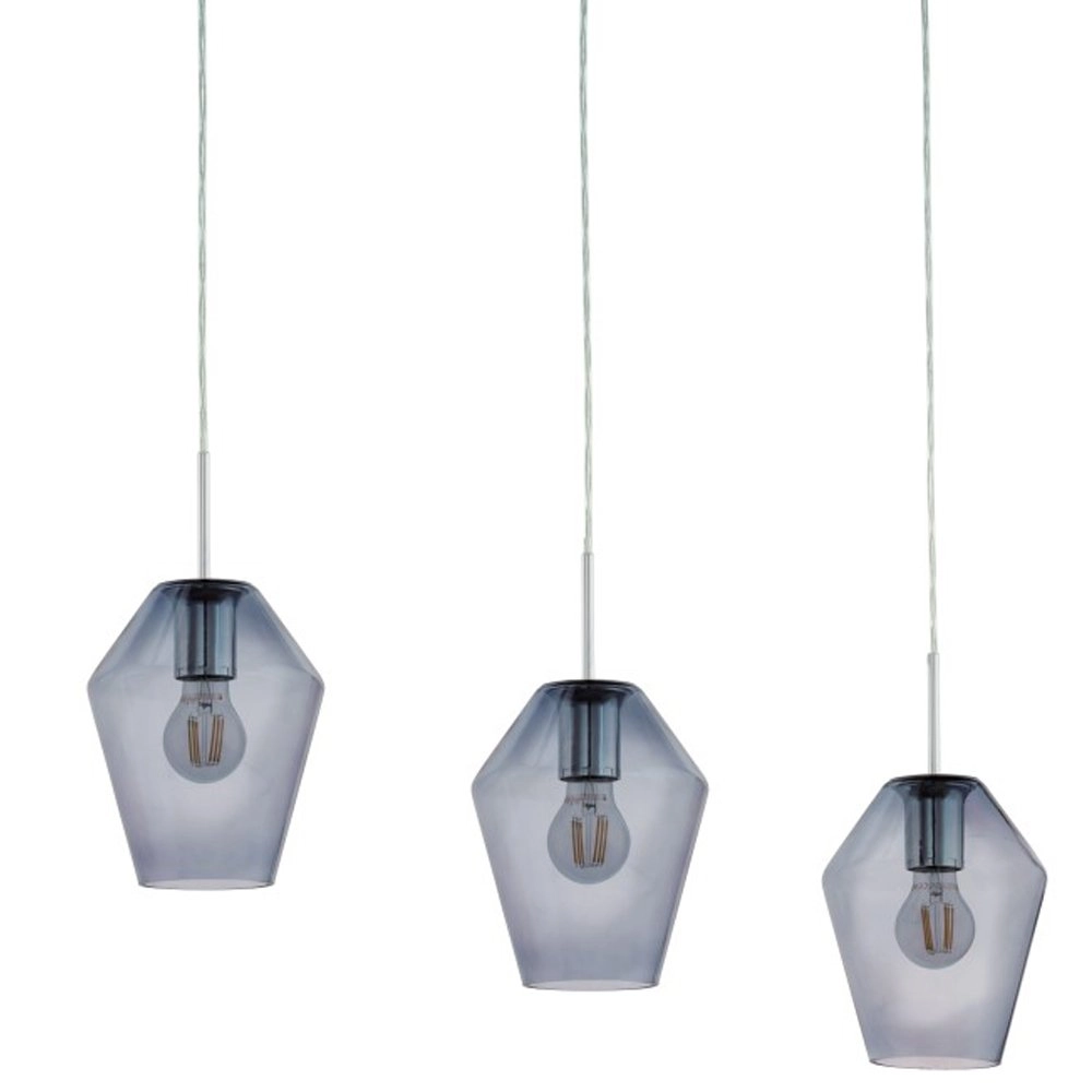 Pendant lamp Murmillo 3-light chrome with smoke Eglo 9002759967741