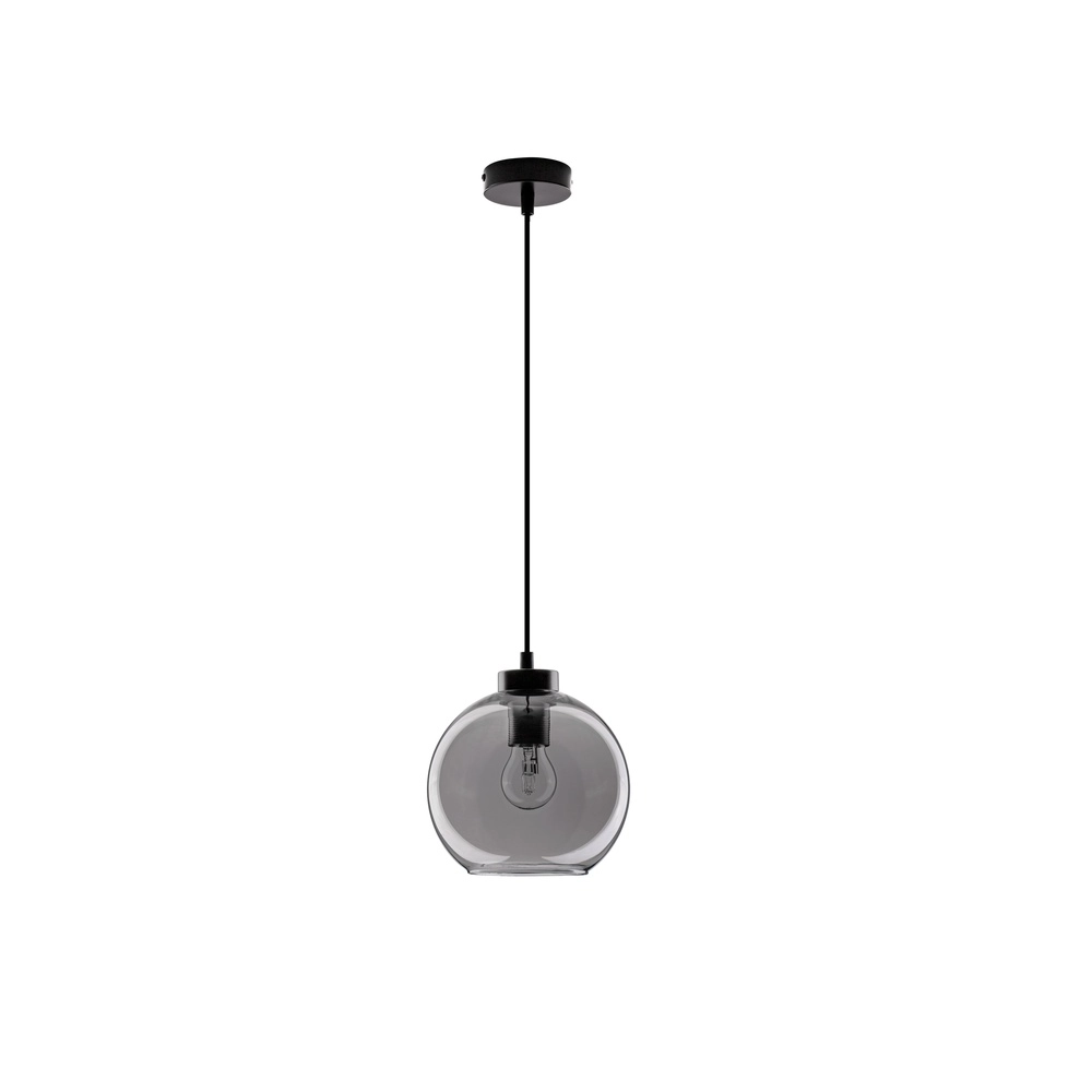 Pendant lamp Palmer Single black with smoke glass Lyora 5212017430946