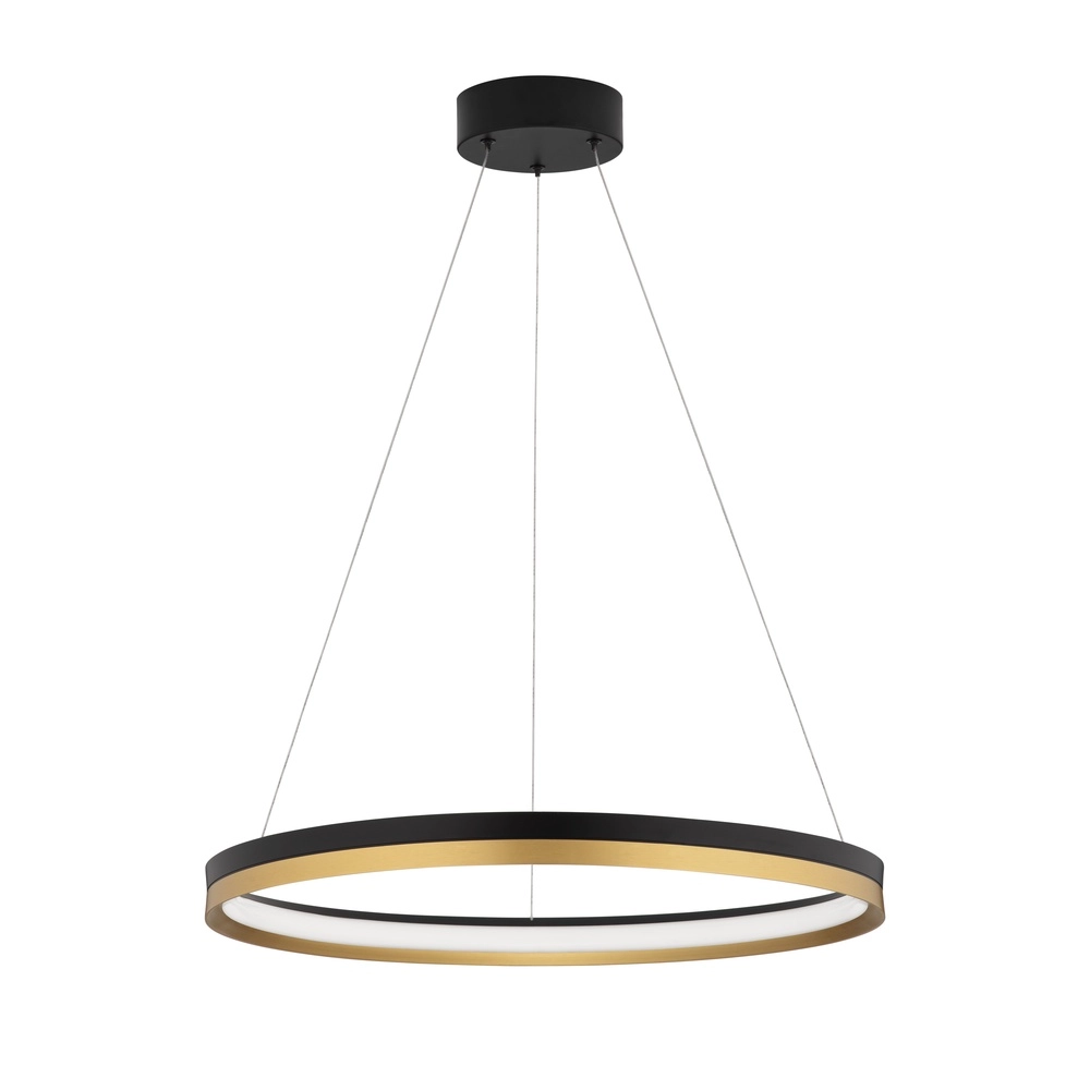 Pendant lamp Cantria black with gold Ø 60cm Lyora 5212017439857