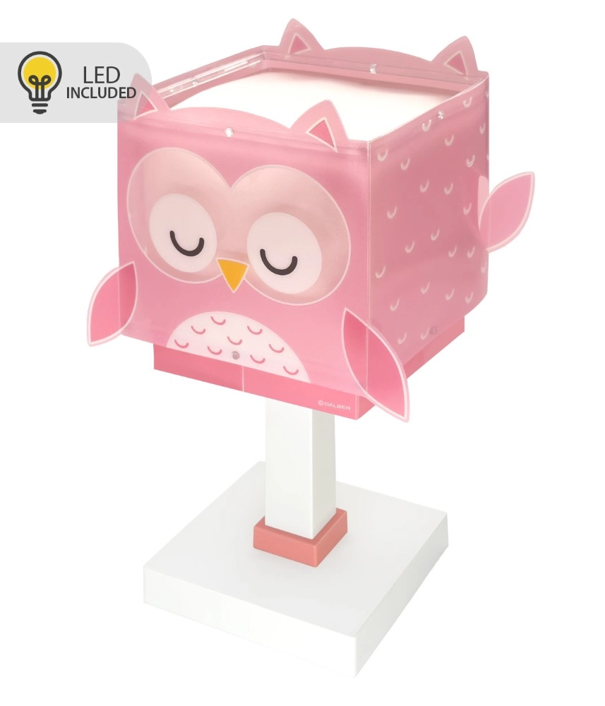 Children's room table lamp Owl pink Dalber 8420406002538