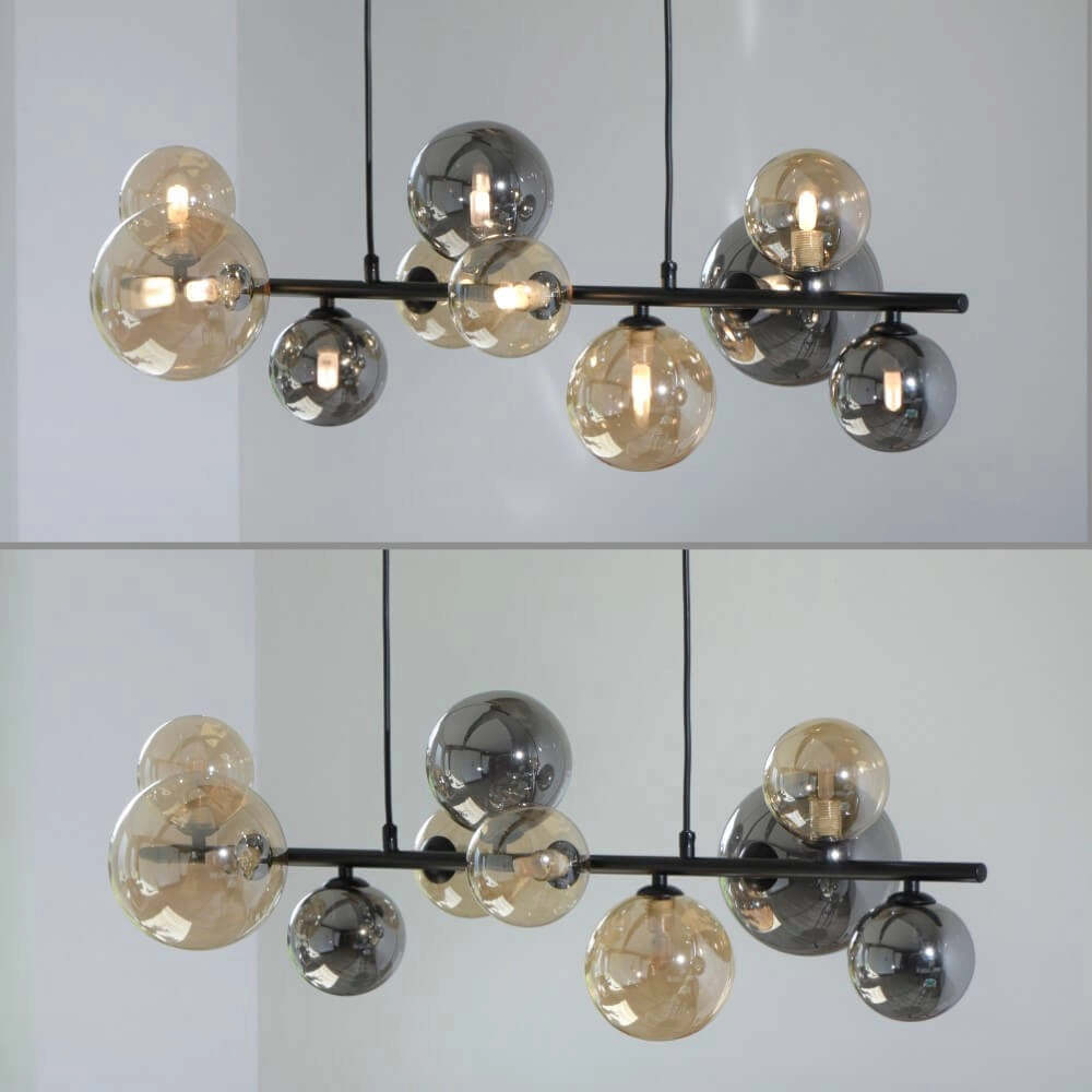 Black pendant lamp Popsicle Design 10-light Paul Neuhaus 4012248375495