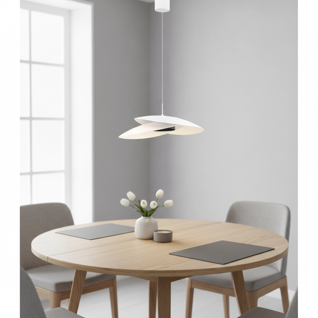 Pendant lamp Olea design white Ø 48cm