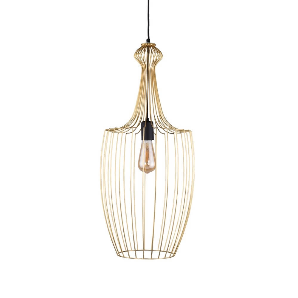 Golden wire lamp Luksor Ø 32cm