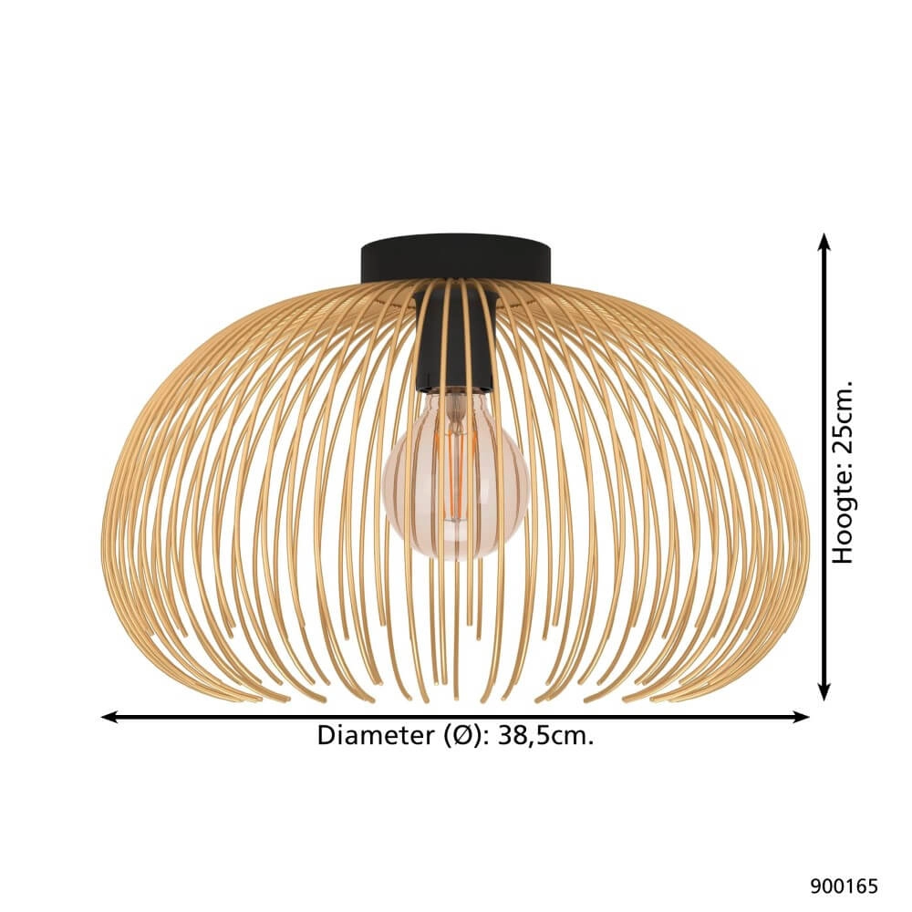 Golden ceiling lamp Venezuela Ø 38.5cm Eglo 9008606242771