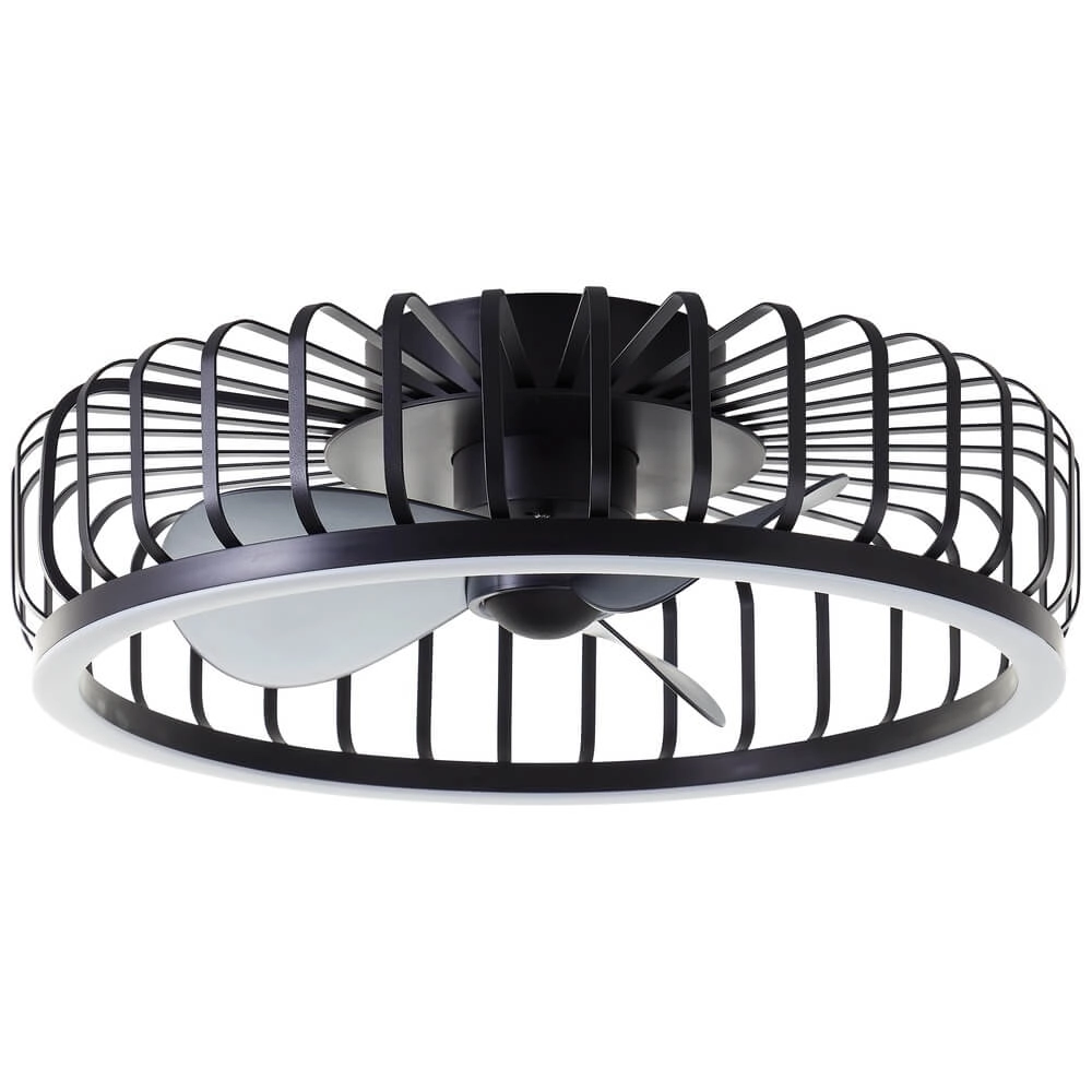 Wire lamp ceiling fan Capo black Brilliant 4004353453410
