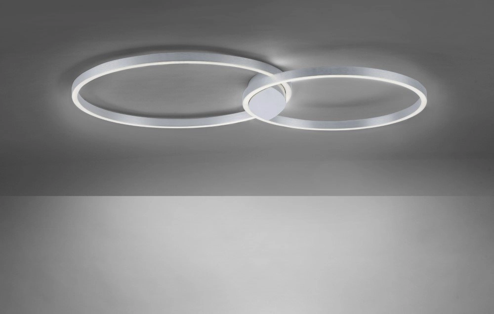 Design ceiling lamp Q-Kate 2-ring 96cm gray Paul Neuhaus 4012248333549