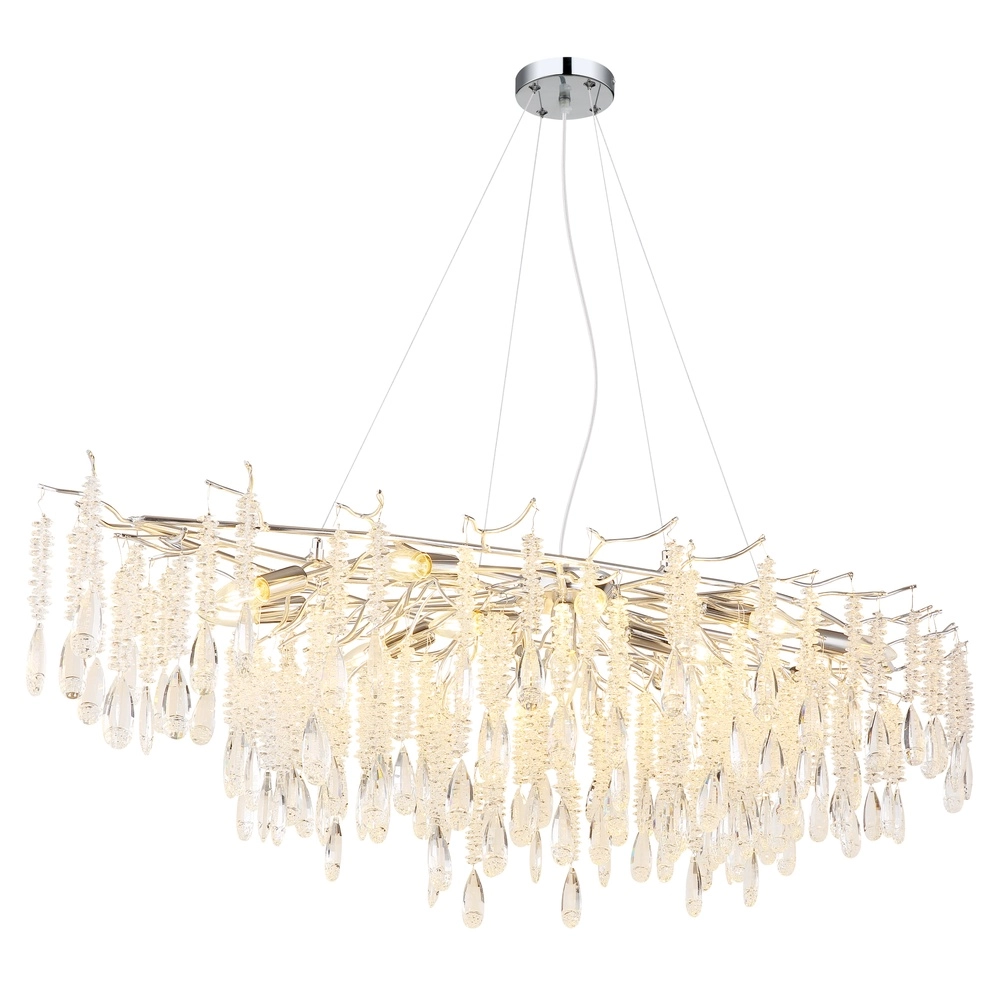 Pendant lamp Kinga silver grey 150cm