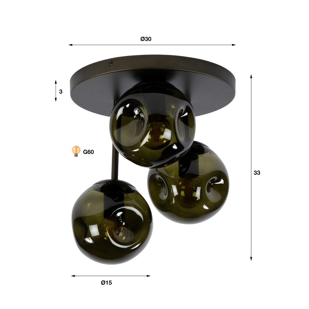 Design plafondlamp Stellar zwart Lyora 8716803515086