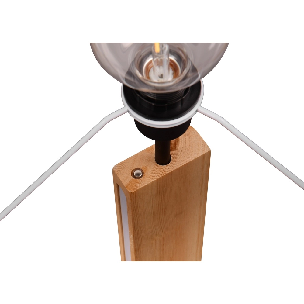Floor lamp Rahul Design black with wood Trio 4017807600476