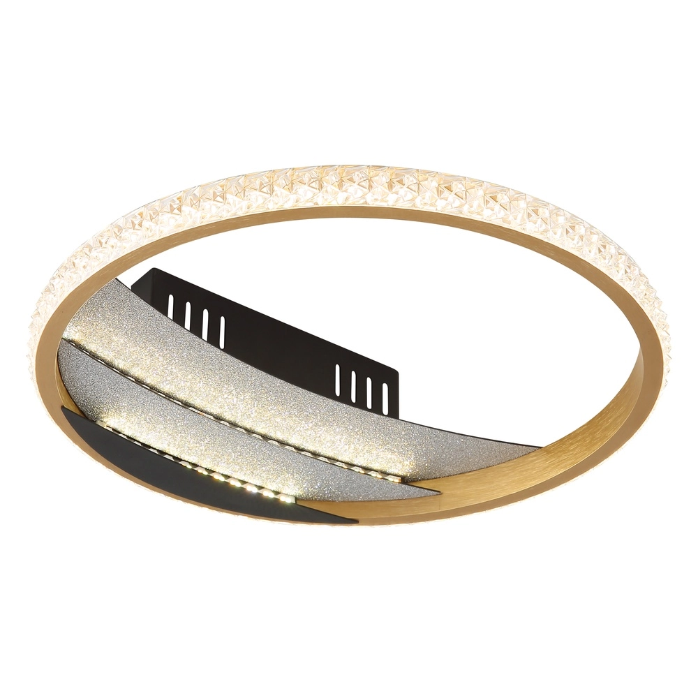 Unique ceiling lamp Constance black with gold Ø 29,5cm