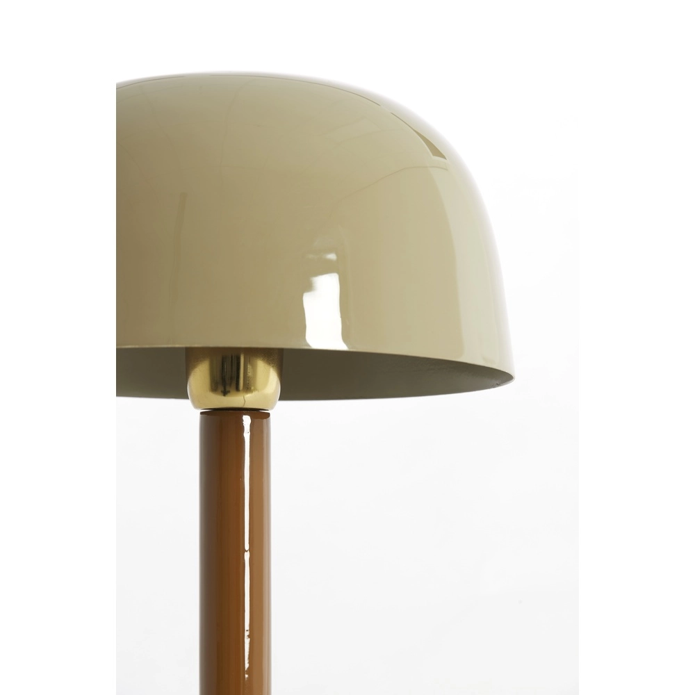 Desk lamp Marivet gloss sand and brown - Ø 25cm Light & Living 8717807816223