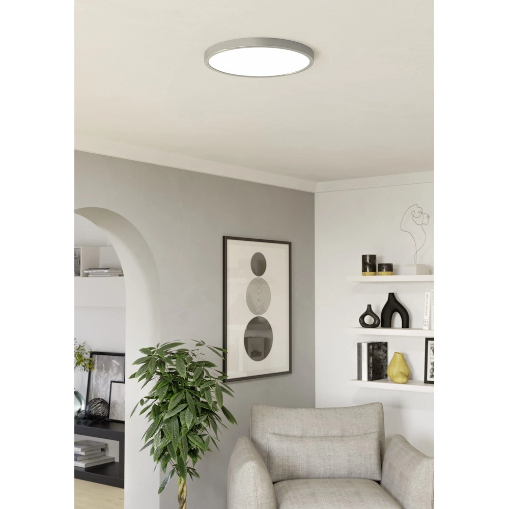 IP44 Zigbee lamp Fueva 6-Z round - stainless steel - Ø 38,9cm Eglo 9008606354085