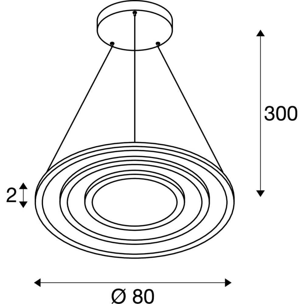 Design pendant lamp One Flat gold SLV 4024163288385