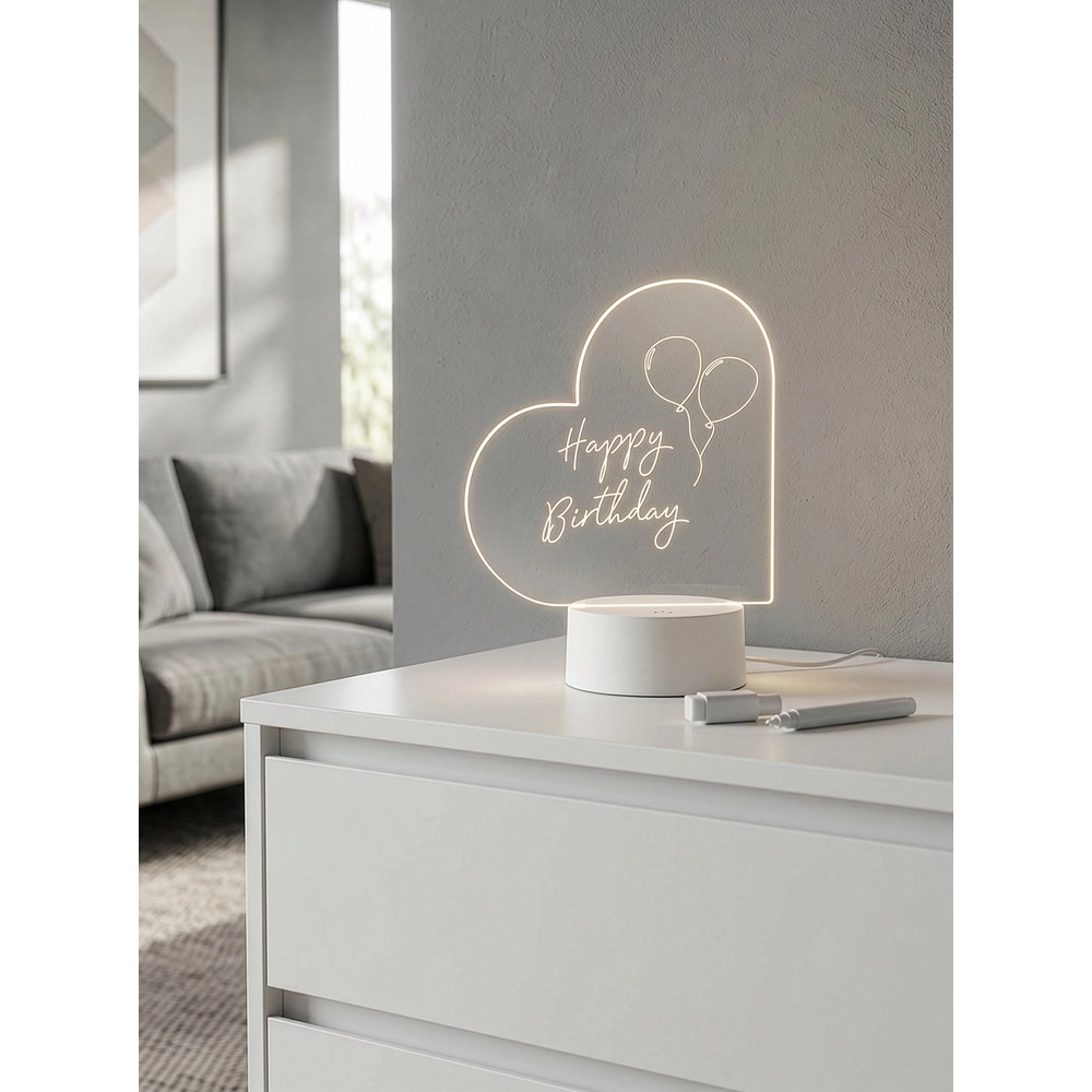Table lamp Amour writable with marker