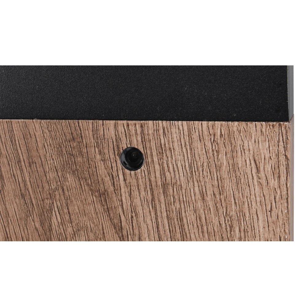 Garden lamp Ardila black with wood 100cm Trio 4017807603453