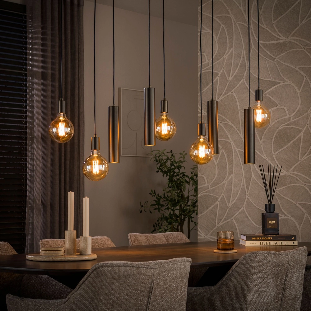 Design hanglamp Senso 9-lichts sienna bruin