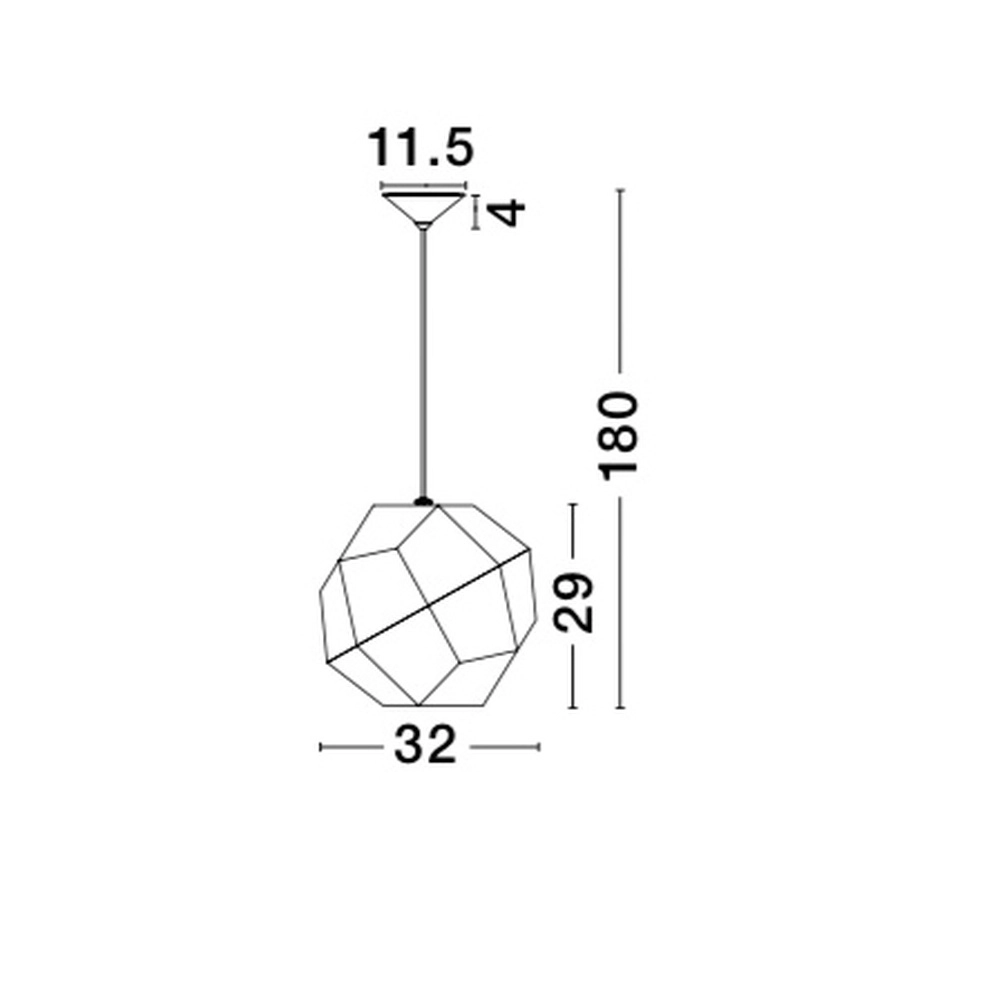 Design pendant lamp Foggia Ø 32cm gold Lyora 5212017412836