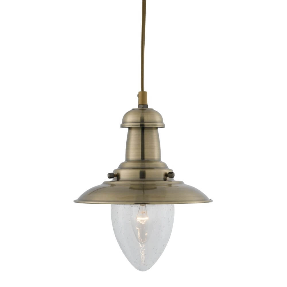 Ø 18cm pendant lamp Fisherman Antique bronze