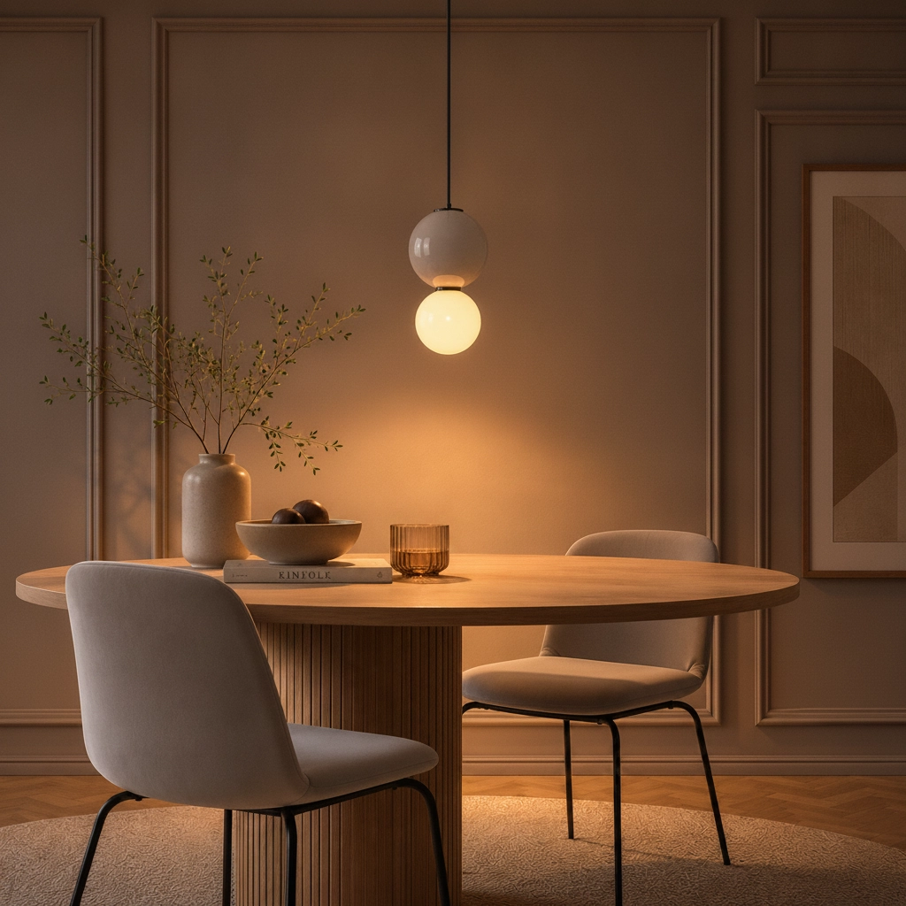 Pendant lamp Noesis Ø 15cm light grey with white