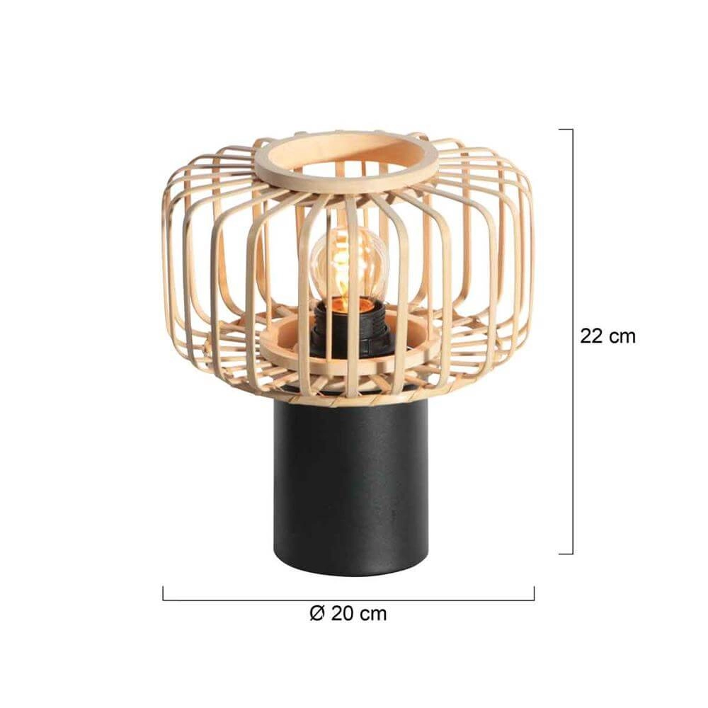 Bamboo Table Lamp Bloeba Ø 20cm Steinhauer 8712746176759