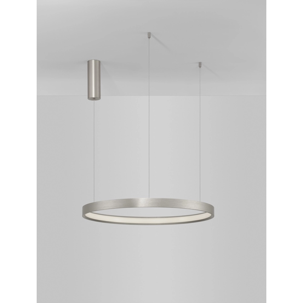 Round pendant lamp Perrine silver grey Ø 60cm