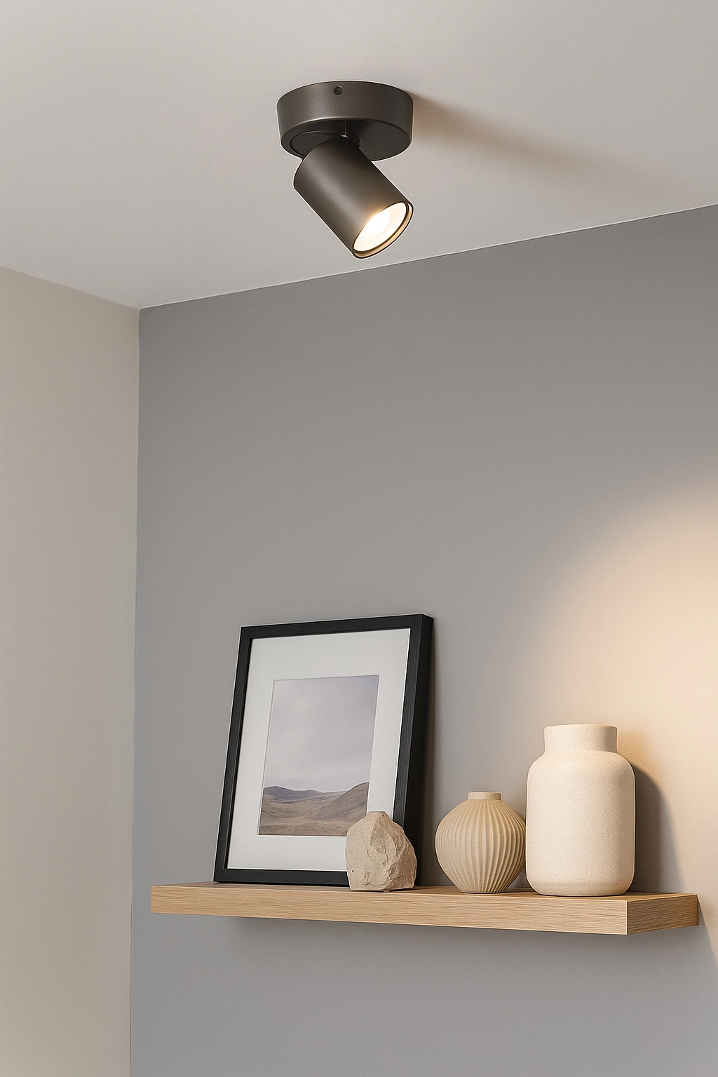 Ceiling lamp Moon 1 round bronze Lyora 5053423311821